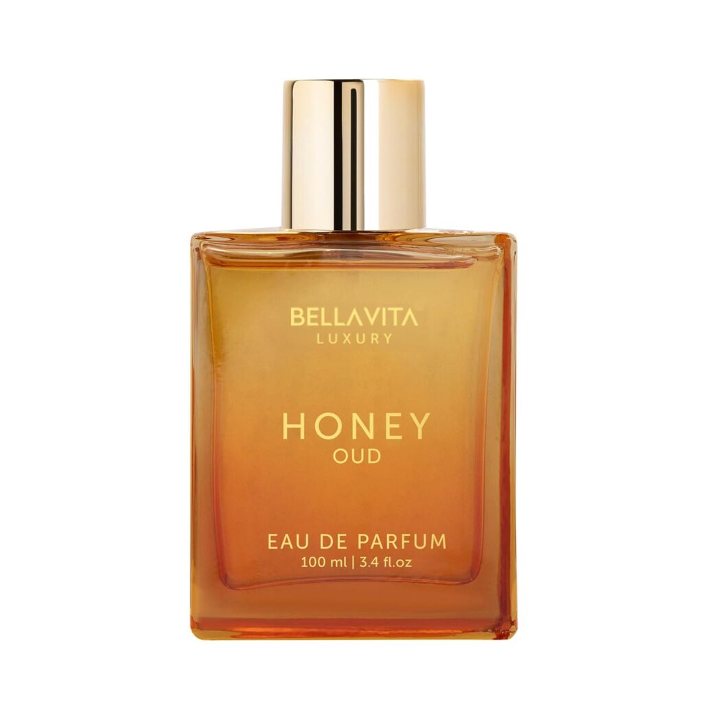 BellaVita Honey Oud perfume bottle long-lasting unisex fragrance USA